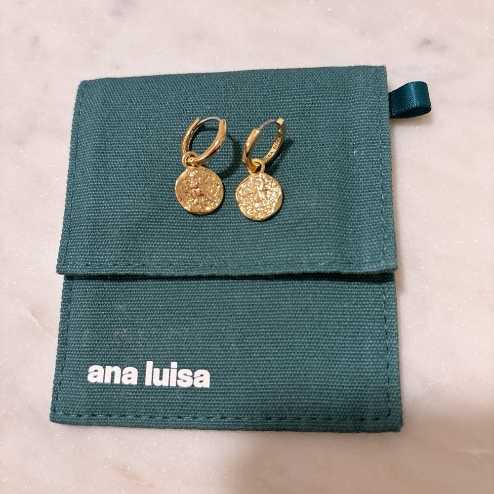 Ana Luisa Coin Huggie Earrings